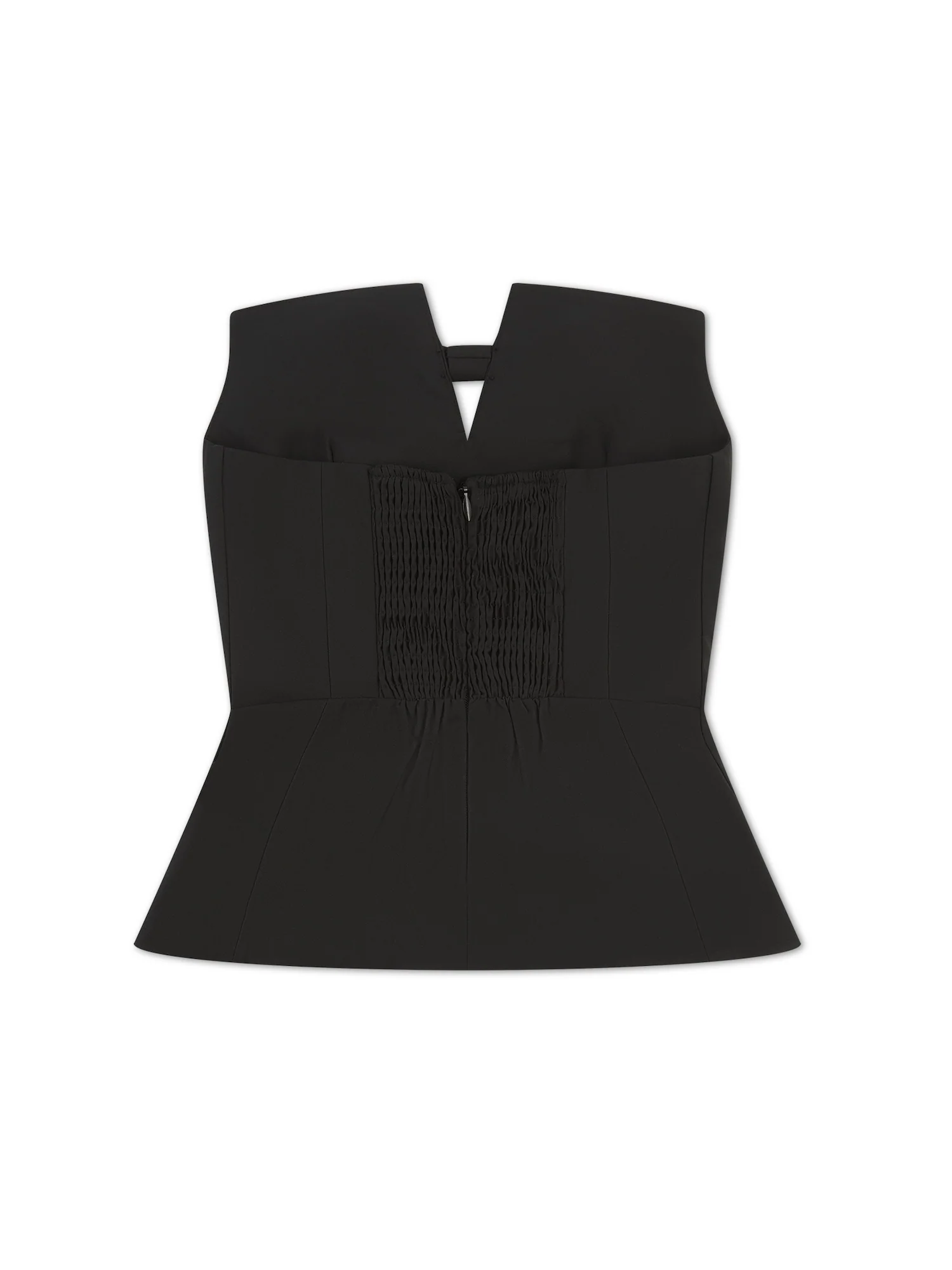 'SAMANTHA' EXAGGERATED SQUARE NECK BANDEAU TOP BLACK - Image 4