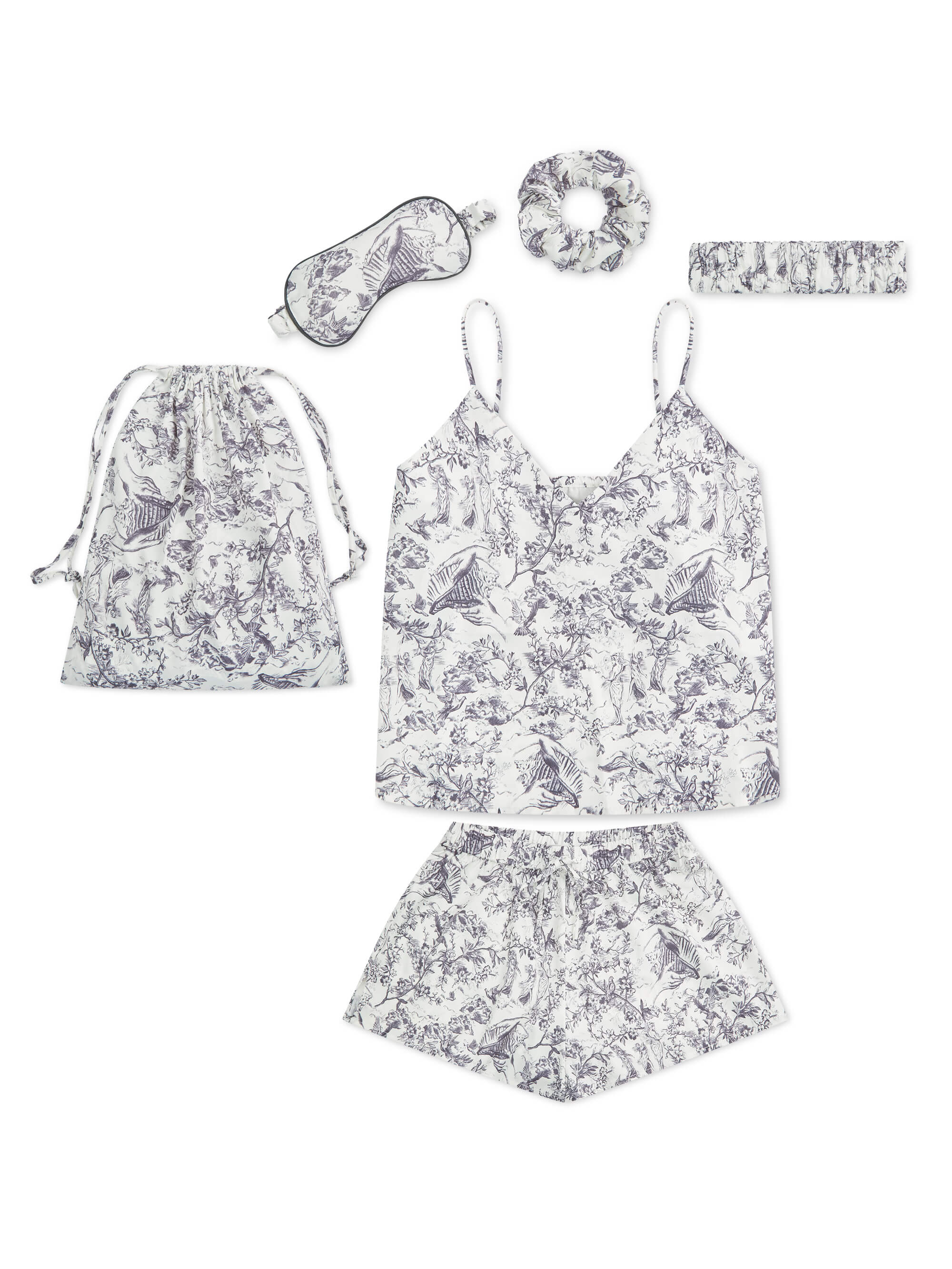 L.A-S SIGNATURE TOILE 6-PIECE CAMI SET GIFTSET WHITE MULTI - Image 6