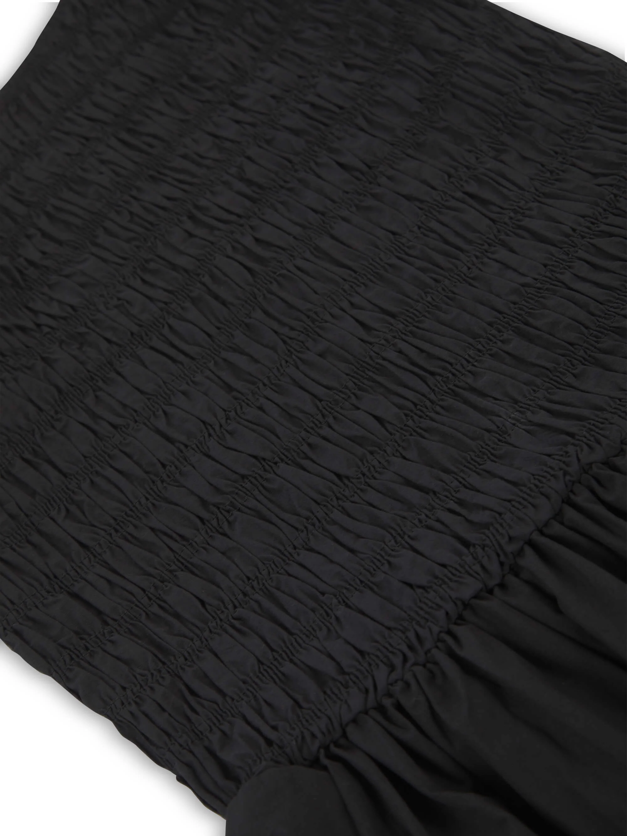 'ELIZABETH' SHIRRED BODICE SHORT SLEEVE MIDAXI DRESS BLACK - Image 8