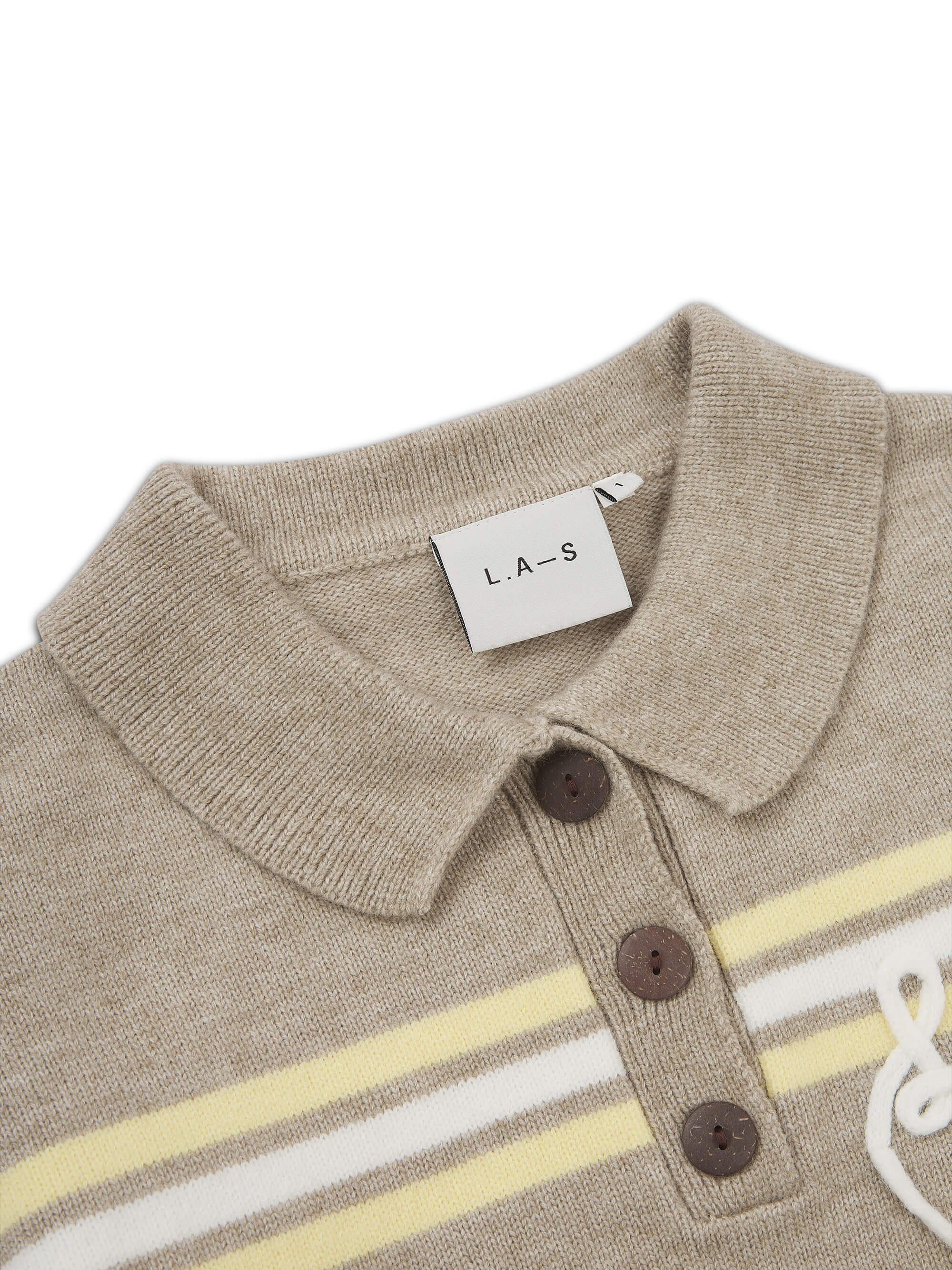 'SUKI' LAS KNITTED RUGBY TOP YELLOW MULTI - Image 8